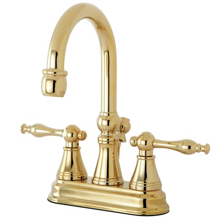 Kingston Brass 4" Centerset Bathroom Faucet, Polished Brass KS2612NL